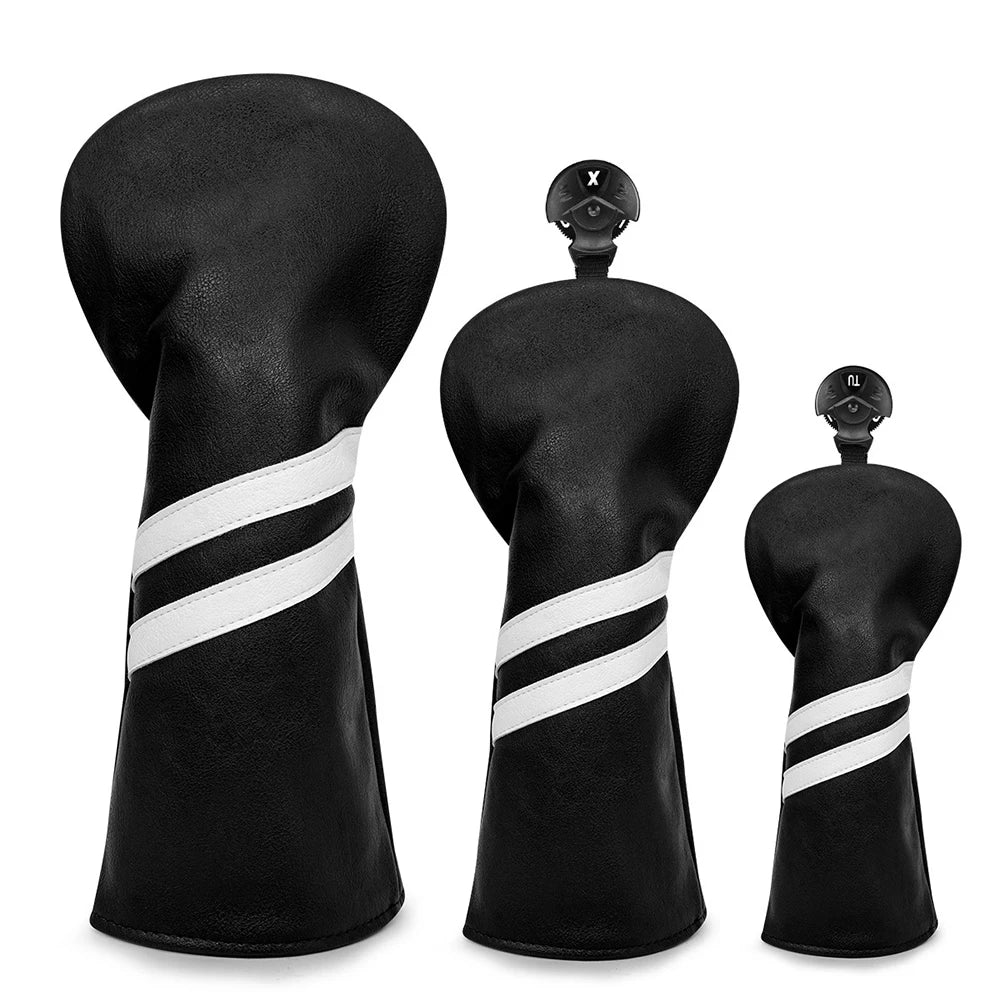 The Ashford Leather Club Headcover Set