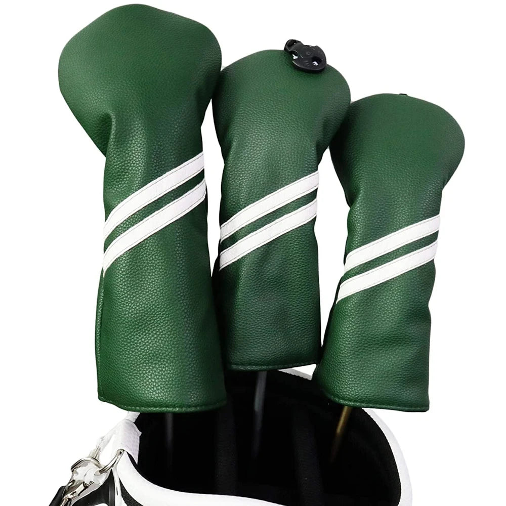 The Ashford Leather Club Headcover Set