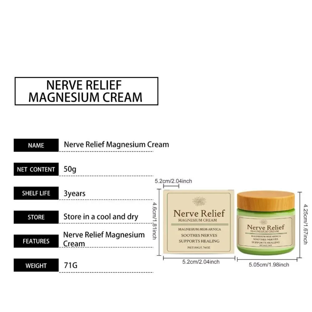 Nerve Relief™ Magnesium Cream with MSM + Arnica