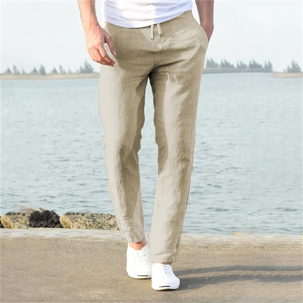 The Valmere Cotton-Linen Trousers.