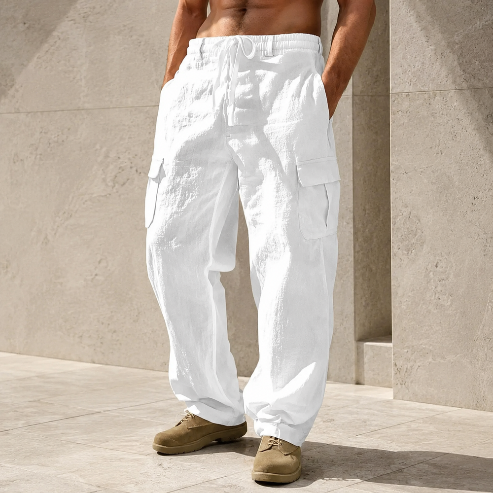 The Avenza Cotton-Linen Cargo Trousers