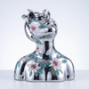 Abstract Portrait Resin Sculpture - silver finish