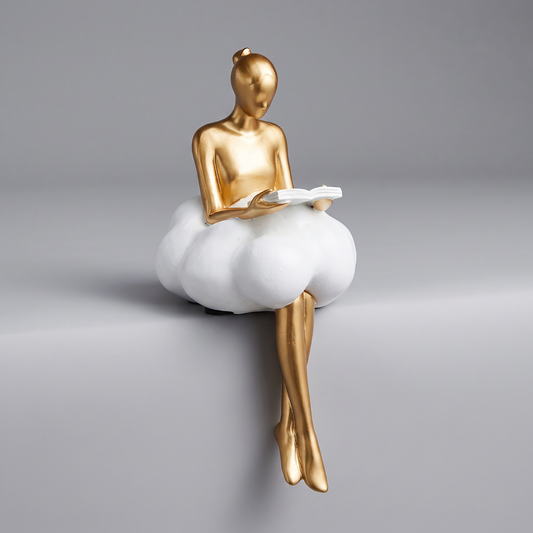 Nordic Girl Keepsake Statuette - Read A Book