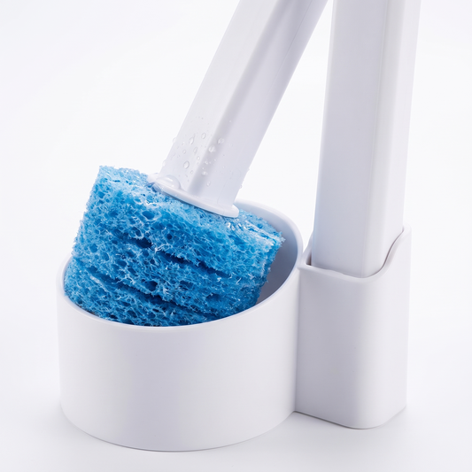 Disposable Toilet Brush Cleaning Kit - close-up detail