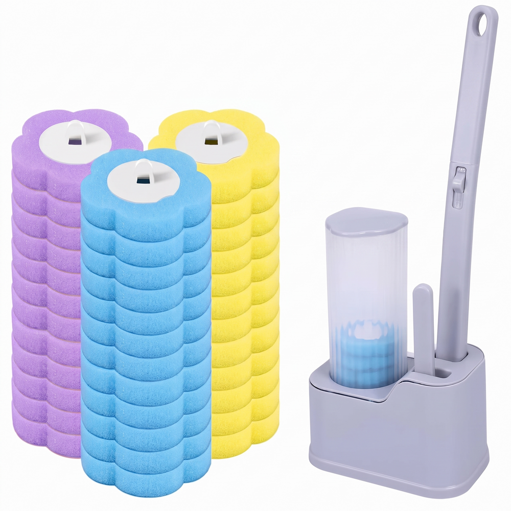 Disposable Toilet Brush Cleaning Kit - studio hero shot