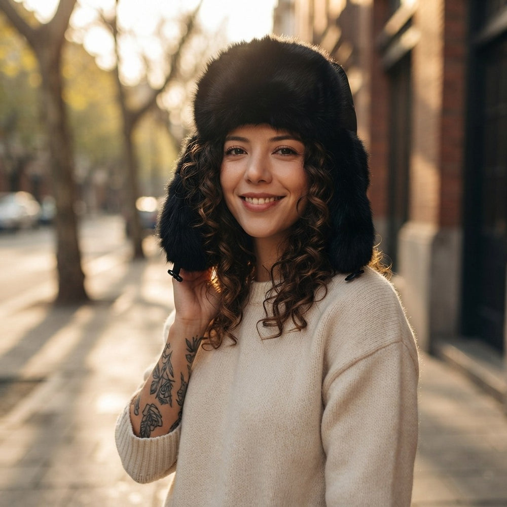 The Arden Faux-Fur Aviator Hat
