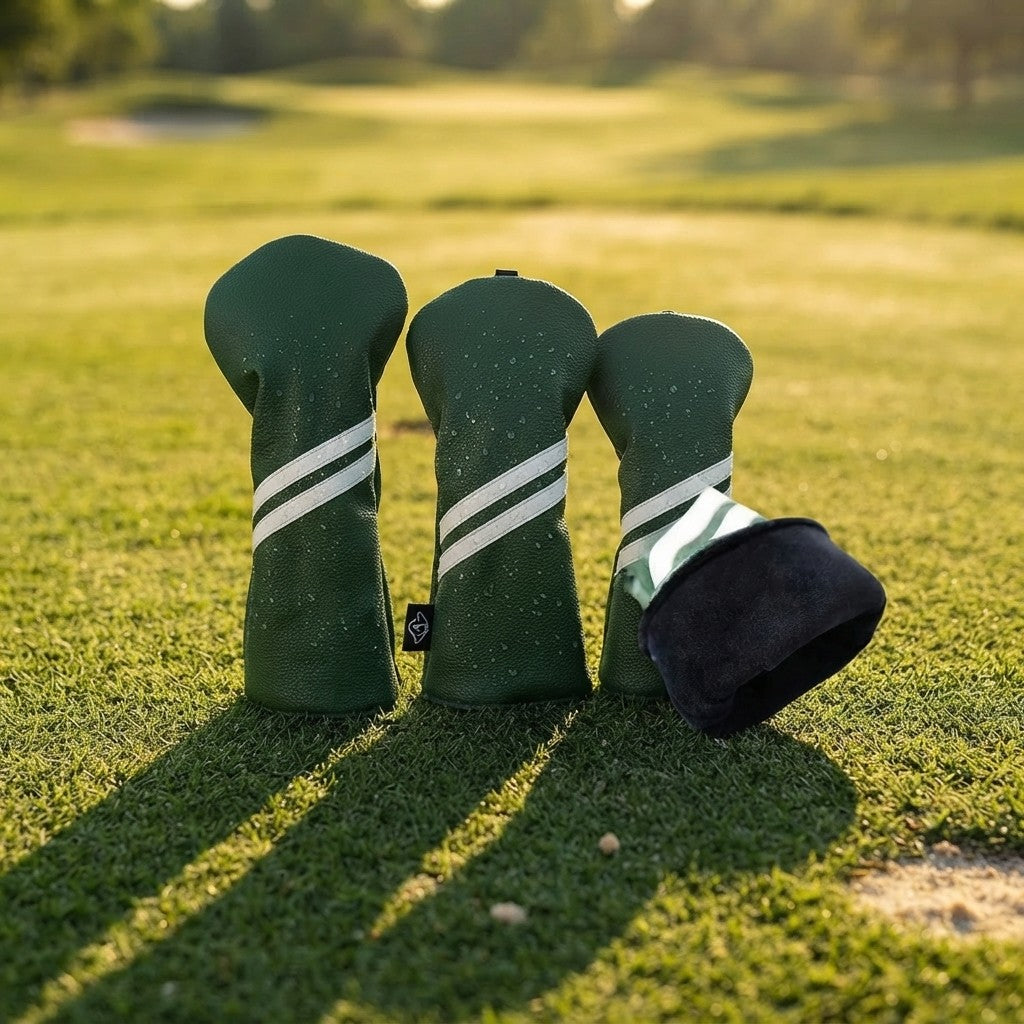 The Ashford Leather Club Headcover Set